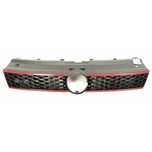 Grila radiator VW Polo (6R), 08.2009-12.2017, negru, cu dunga rosie, 6R0853651R