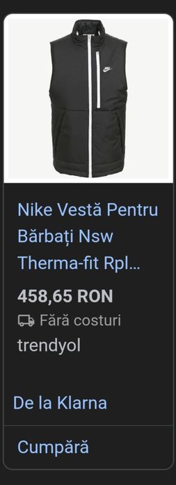 Vând vesta Nike therma fit