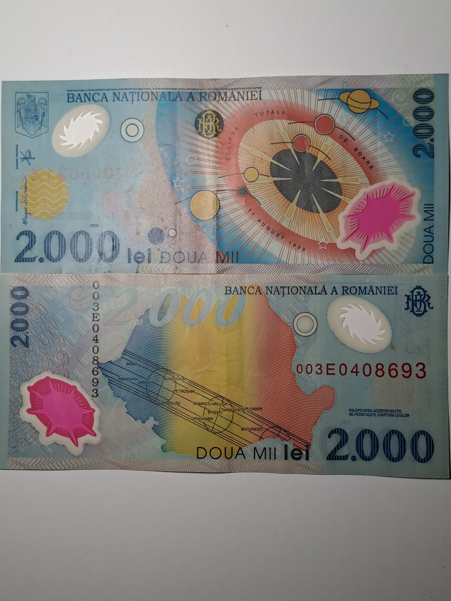 Bancnota 2000 lei Eclipsa