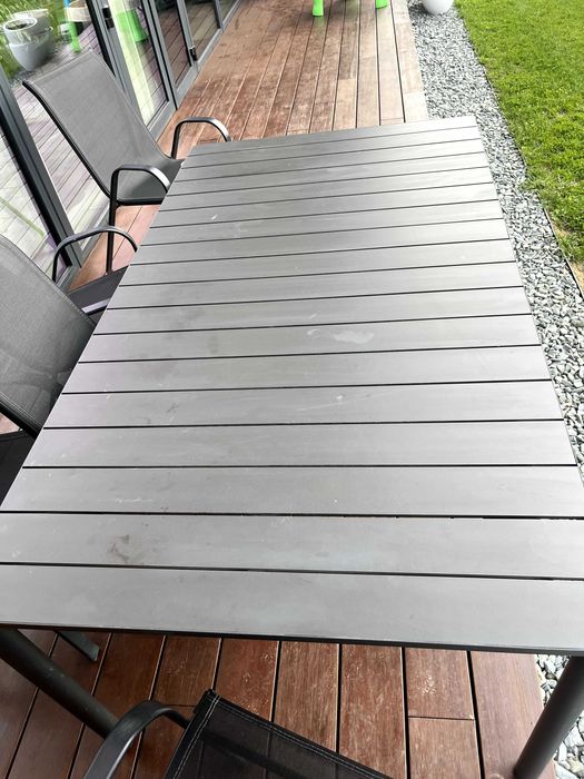 Голяма разтегателна градинска маса алуминий