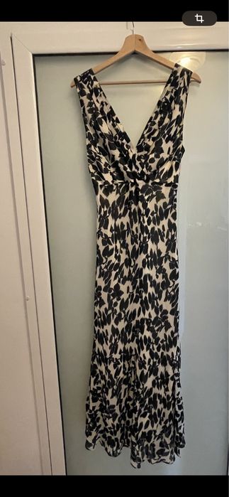 GVB rochie vara vascoza 42/44 maxi imprimeu floral alb