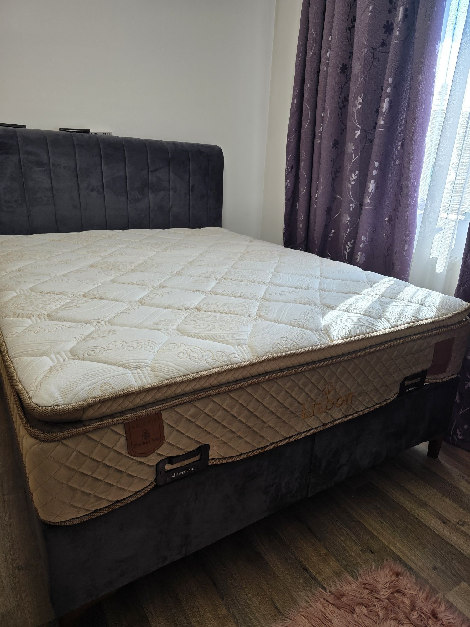 Saltea cu toper 160x200 34cm inaltime ca noua