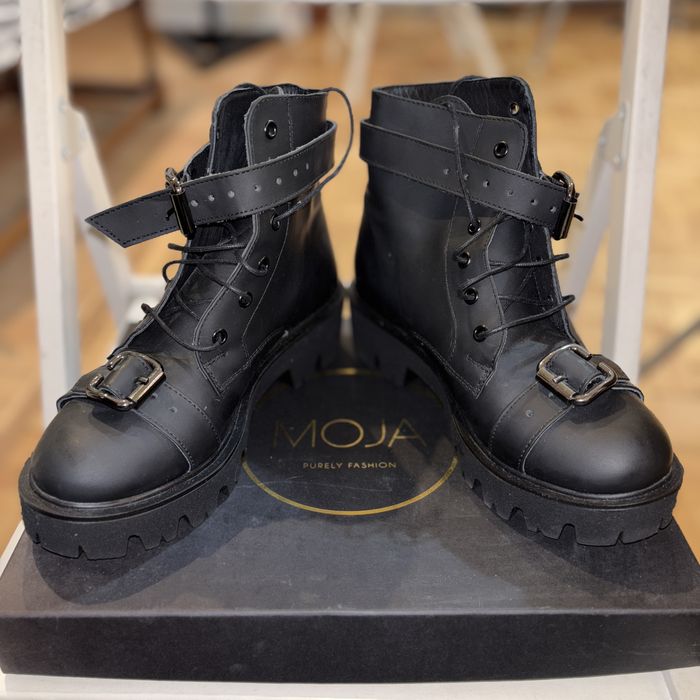 Bocanci Moja Baby Combat Matte Piele