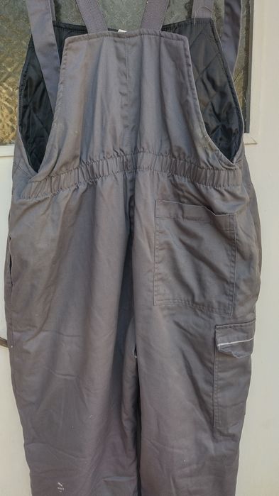 Работен гащеризон зимен и мъжко вълнено палто