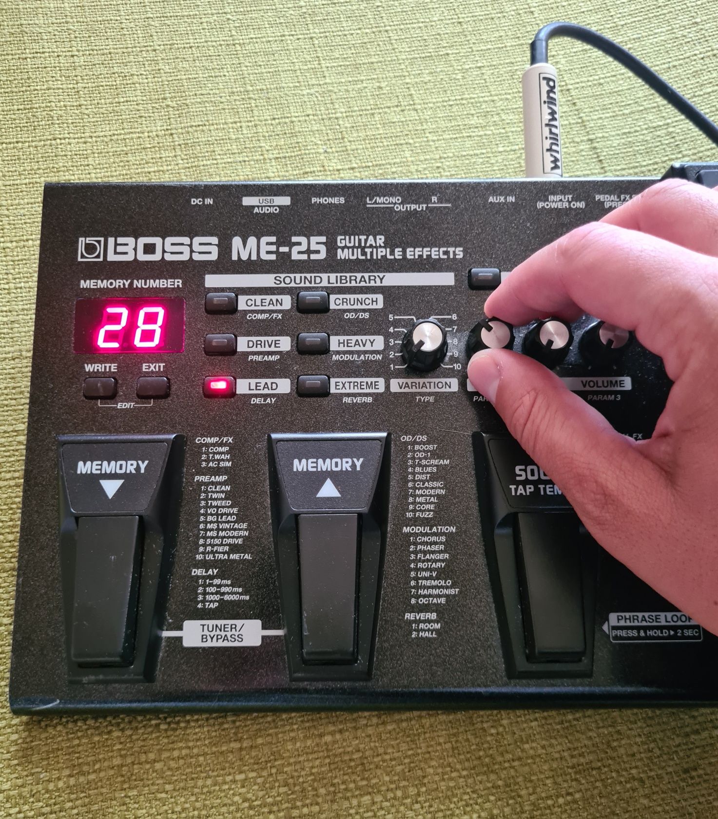 Boss ME-25 Procesor Efect Chitara Pedala Electrica