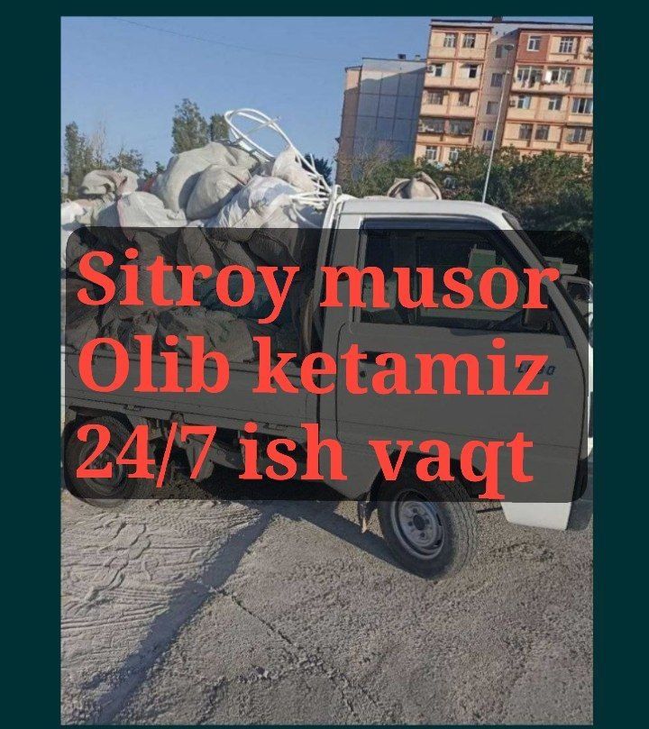 Musor olib ketish xizmati 24/7 ish vaqt