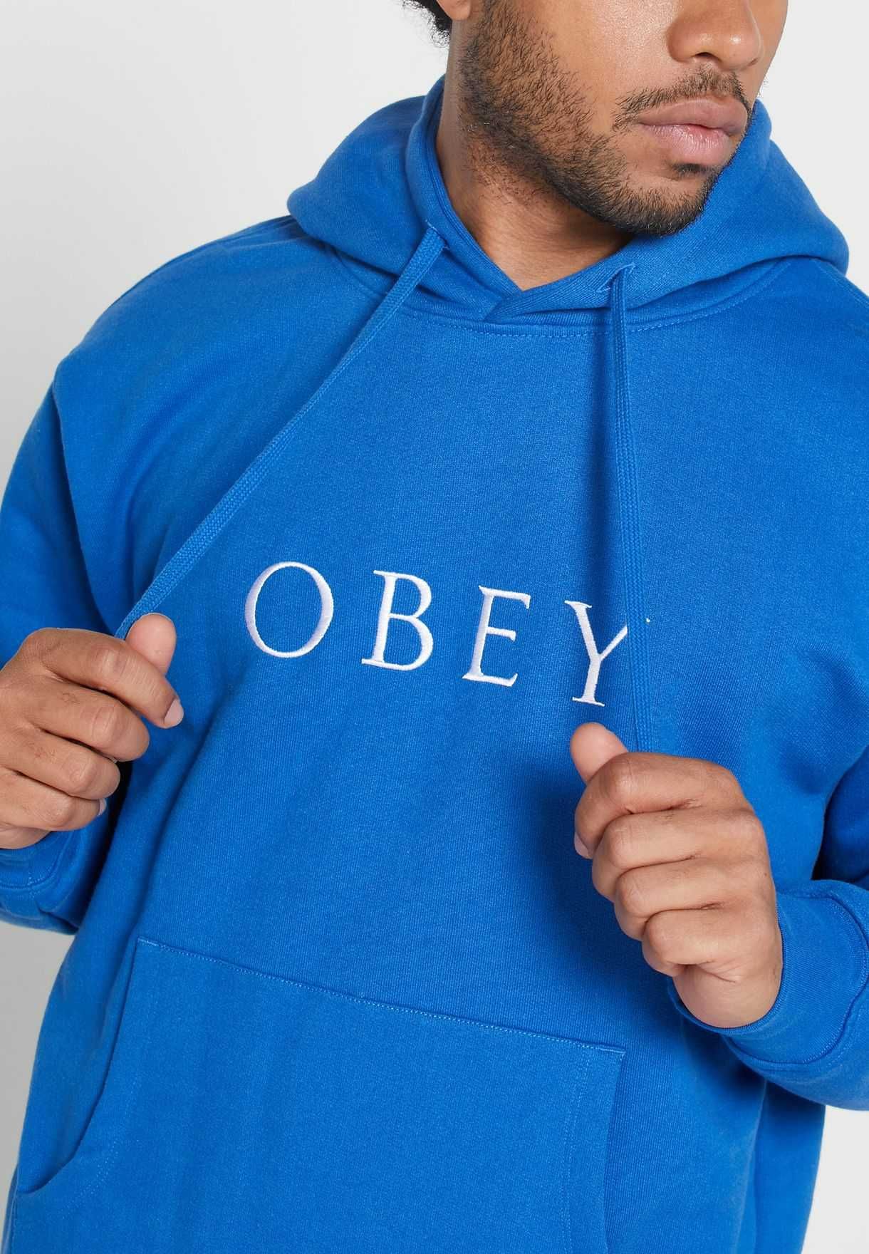 OBEY Ideals Sustainable Logo Hoodie ОРИГИНАЛЕН мъжи суичър/худи- р.L