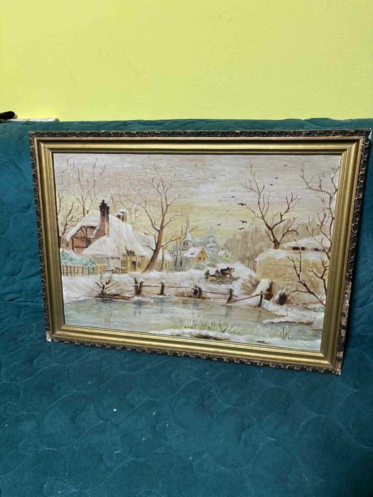 Vând tablou cu un peisaj de iarnă superb