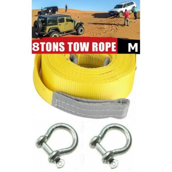 въже за теглене 8 тона 4 метра х 5см  със шегели/карабинери ...