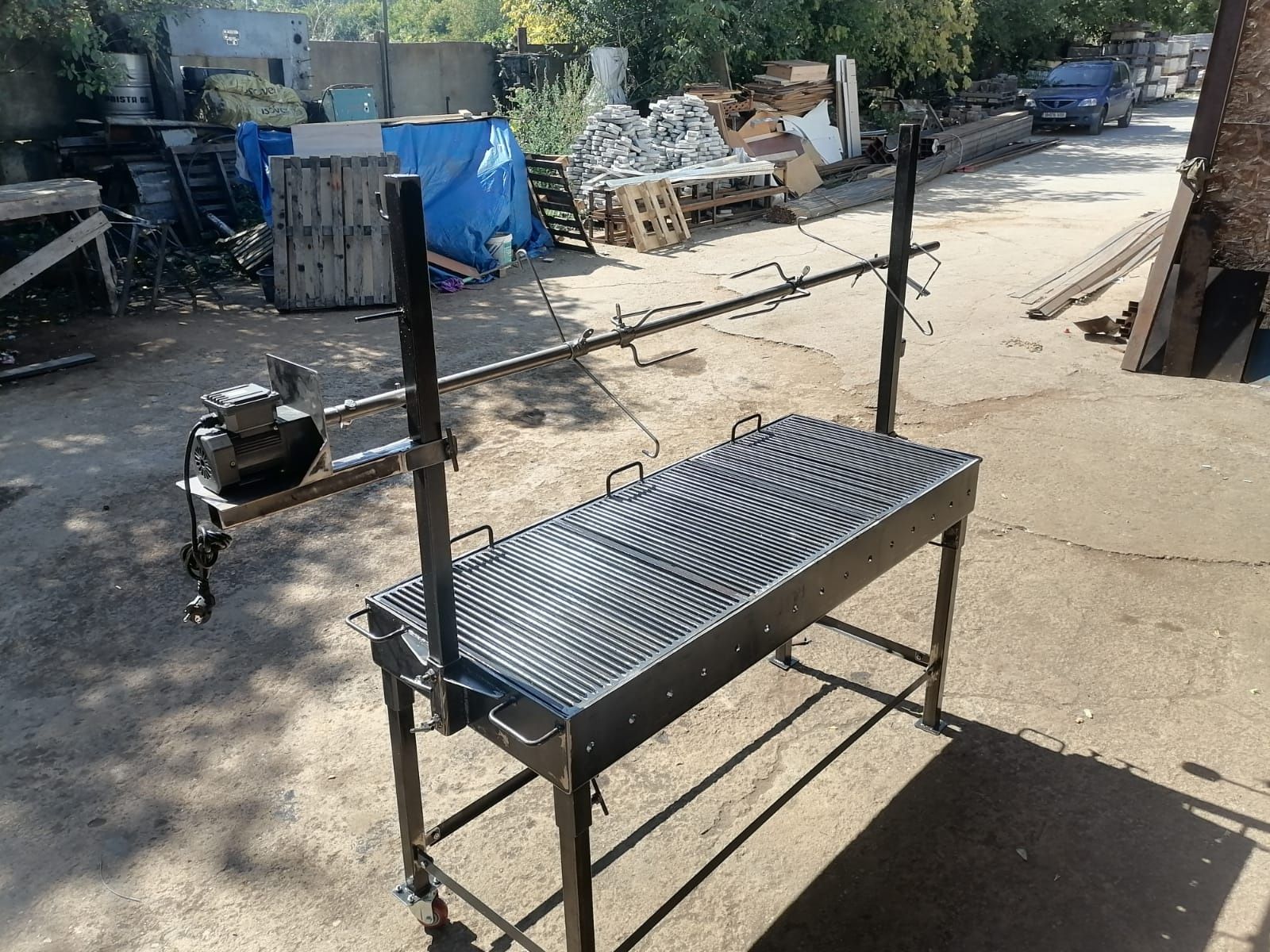 Gratar protap rotisor cu motor si manual