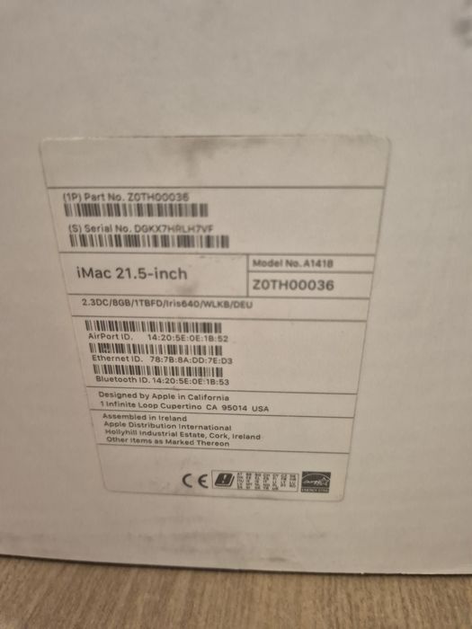 iMac Apple 21.5 Inch