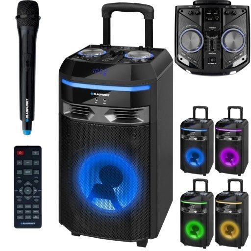 Boxă portabilă Blaupunkt PS6, Bluetooth, USB, Lumini Led, 600W, Nouă!