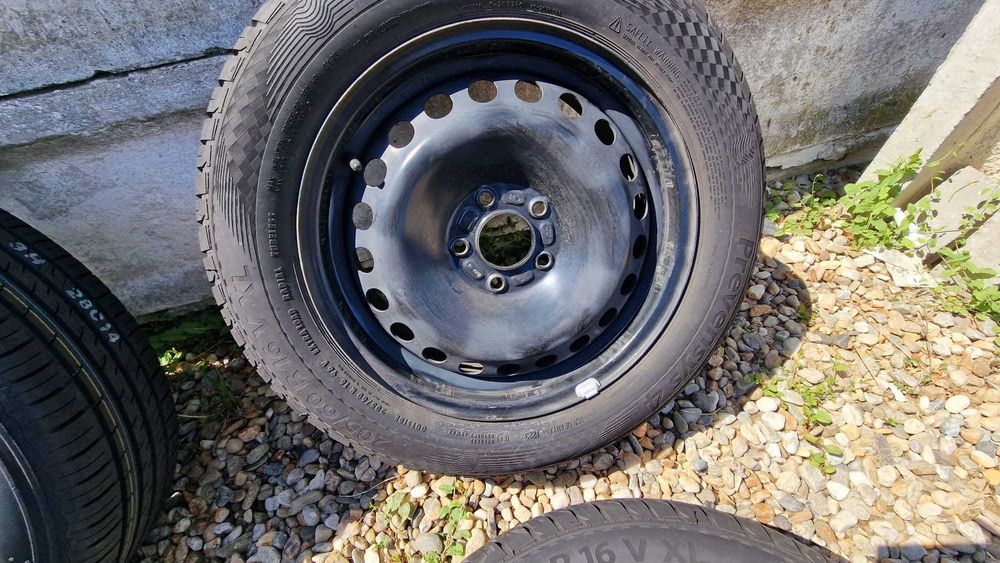 Jante tablă 5x108 originale Ford anvelope noi 205/60 R16 Kumho&Norauto