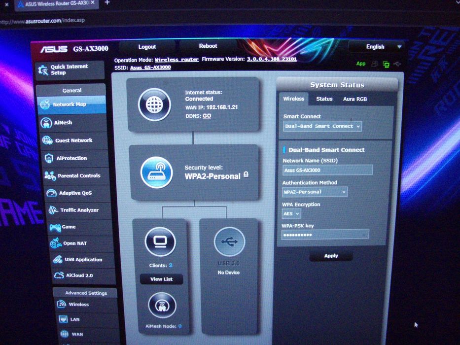 Router gaming Asus ROG STRIX RT-AX3000 dual band