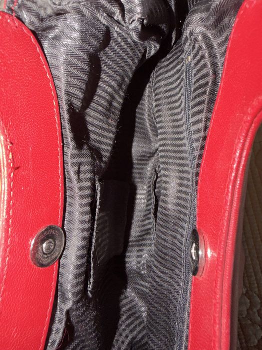 Сумка красная, натуральная кожа