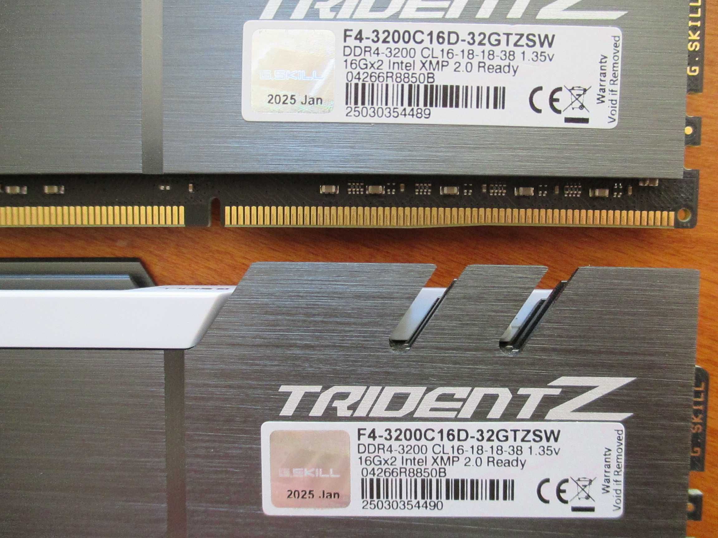 Памет G.SKILL TridentZ 32GB (2x16GB) DDR4 3200MT/s