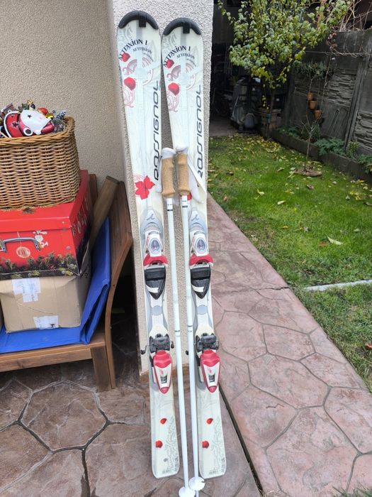 Ski Rossignol cu bețe ski fete