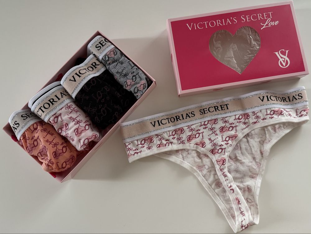Victoria's Secret Love Дамско бельо - прашки в кутия - Размери : S , M