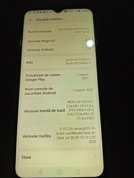 Telefon Honor x6b ,4G,4 GB cu 126 GB