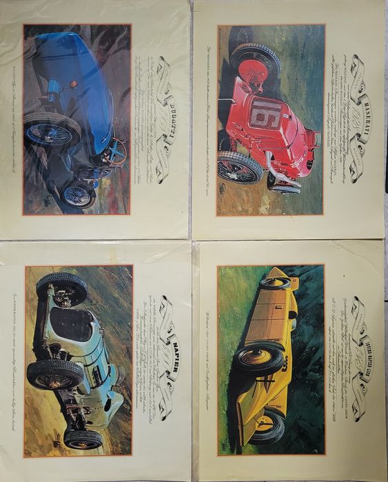 Afișe vintige ARAL, poster, mașini de curse