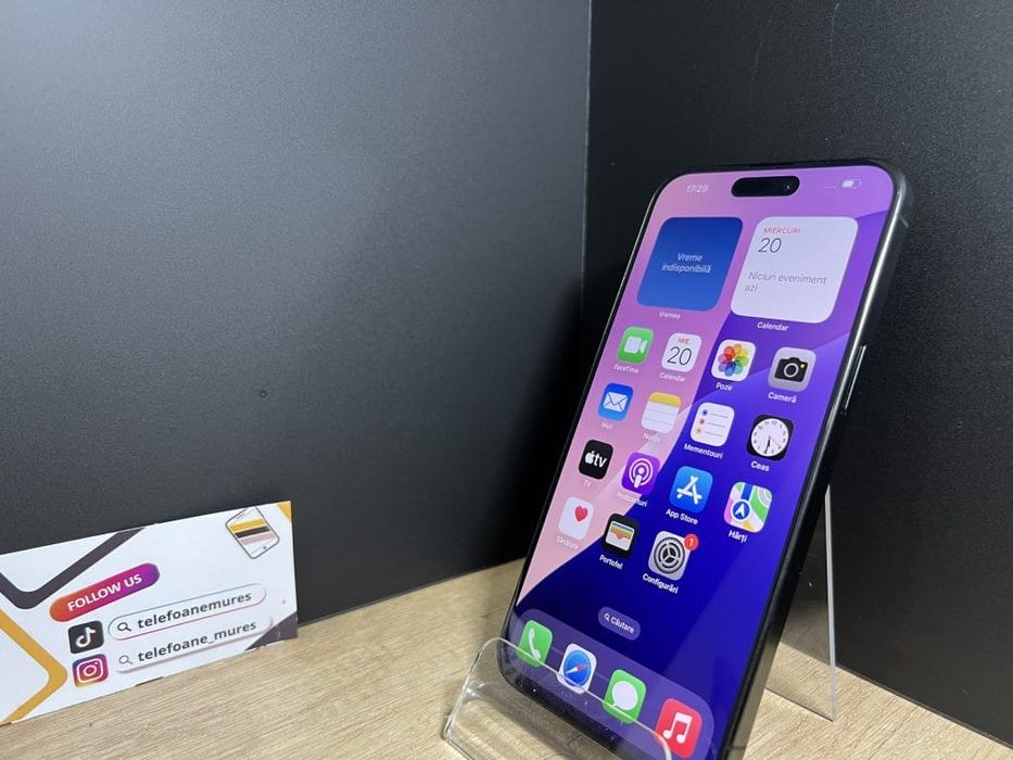 Iphone 15 Pro Max 256Gb Black Titanium 3 ani garanție, Telefoane Mureș