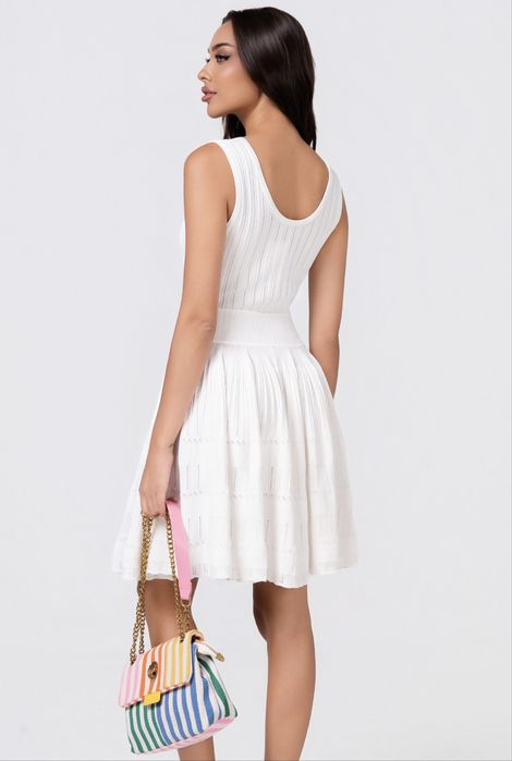 Рокли плетиво бяла къса и дълга многоцветна