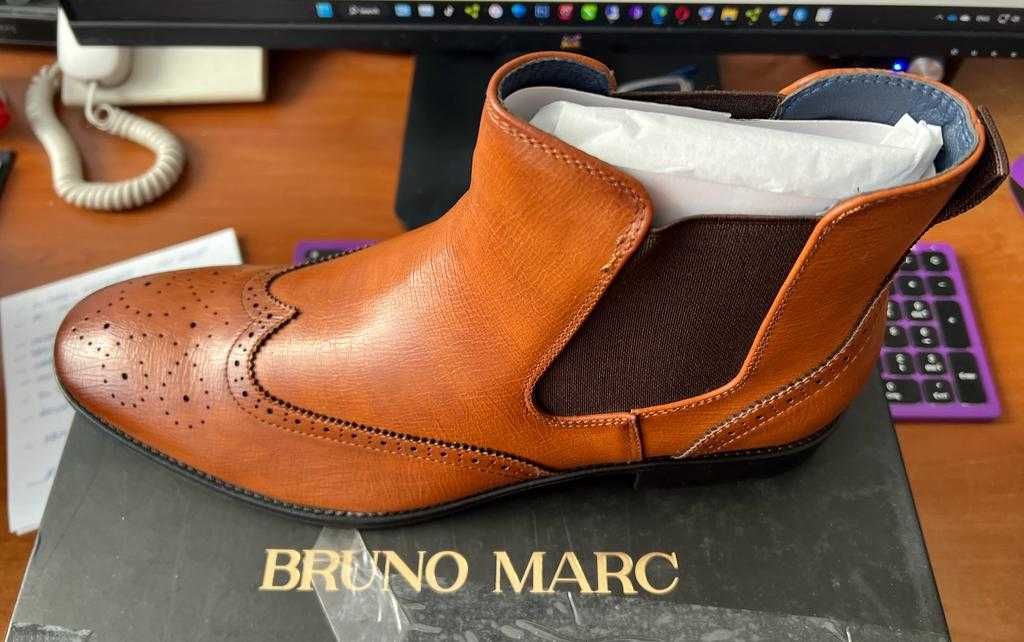 pantofi bruno marc, piele naturala - trei marimi 34, 45 si 48