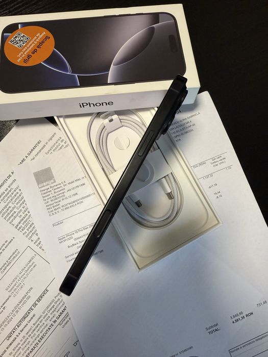 iPh 16 Pro Max 512gb Negru Impecabil Factura Garantie 2ani Neverlock