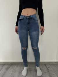 skinny jeans albastri