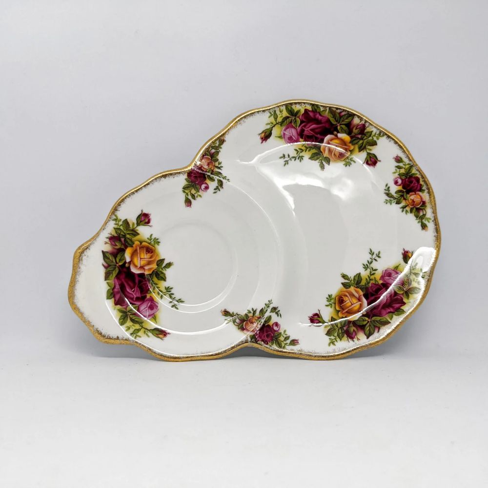 Royal Albert Old country roses тенис сет за кафе с бисквити или кекс