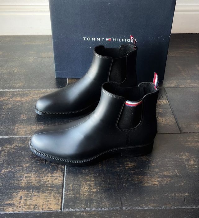 Botine Ghete Chelsea Impermeabile Tommy Hilfiger Negre / size 41