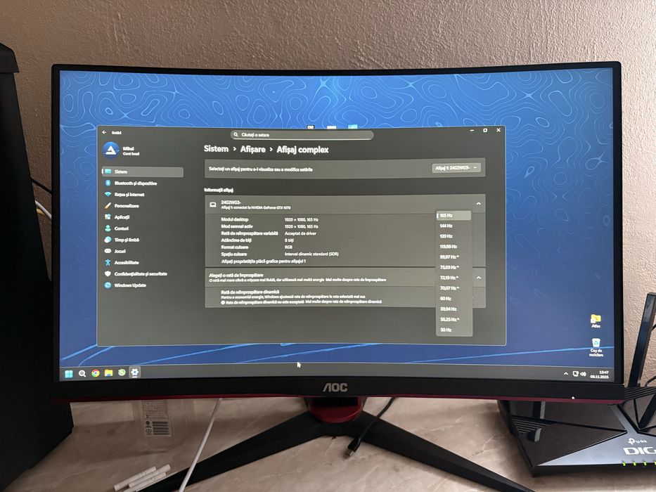 Monitor Aoc 165Hz , Curbat