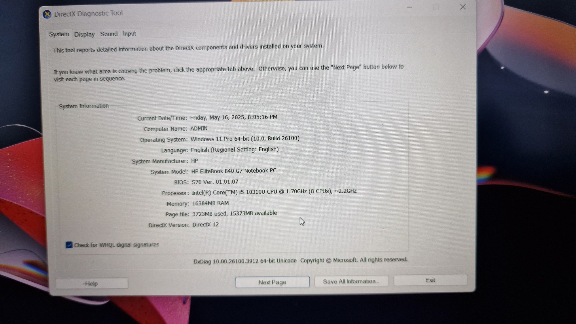 Hp elitebook 840 G7