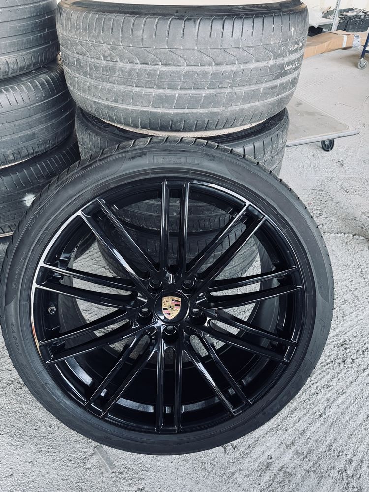 Jante Porsche Cayenne R22 Originale Coupe 9Y3 Black Anvelope de vara