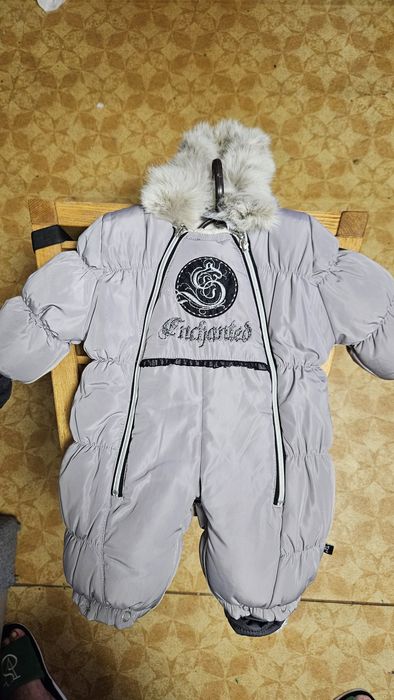 Комбинезон-конверт с овчиной