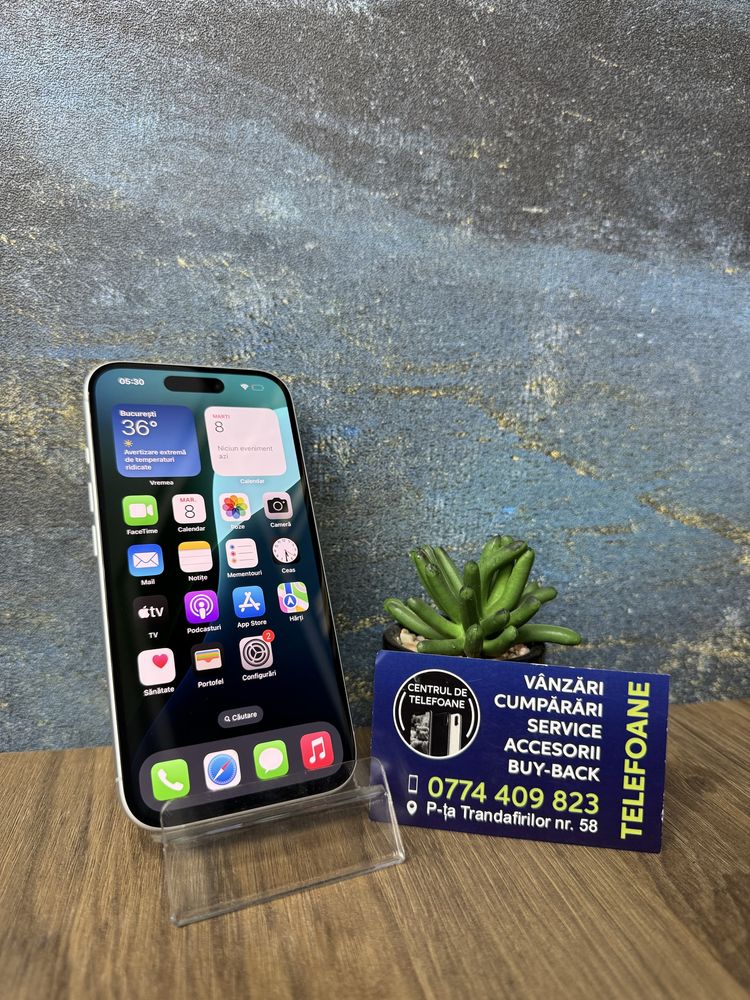 Iphone 16/128gb/2 Ani Garantie Centrul de Telefoane/rate