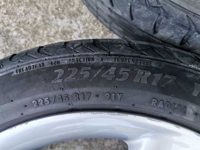 4бр лети джанти 17" за Ауди, Фолксваген, Шкода - с гуми 225/45/17