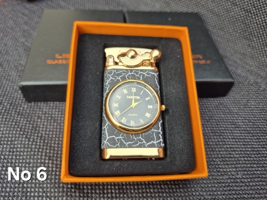 Запалка с часовник в подаръчна кутия,6 цвята