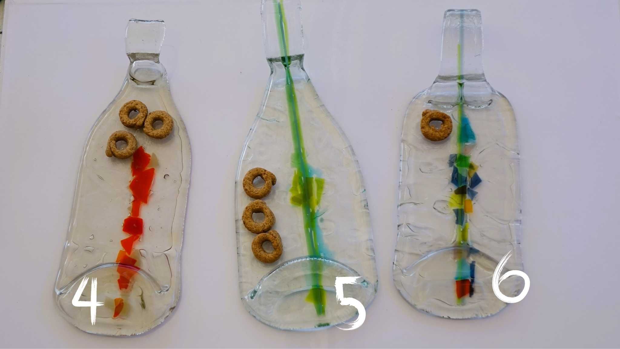 Уникален арт подарък, поднос/плато от разтопено шише, стъкло, upcycled