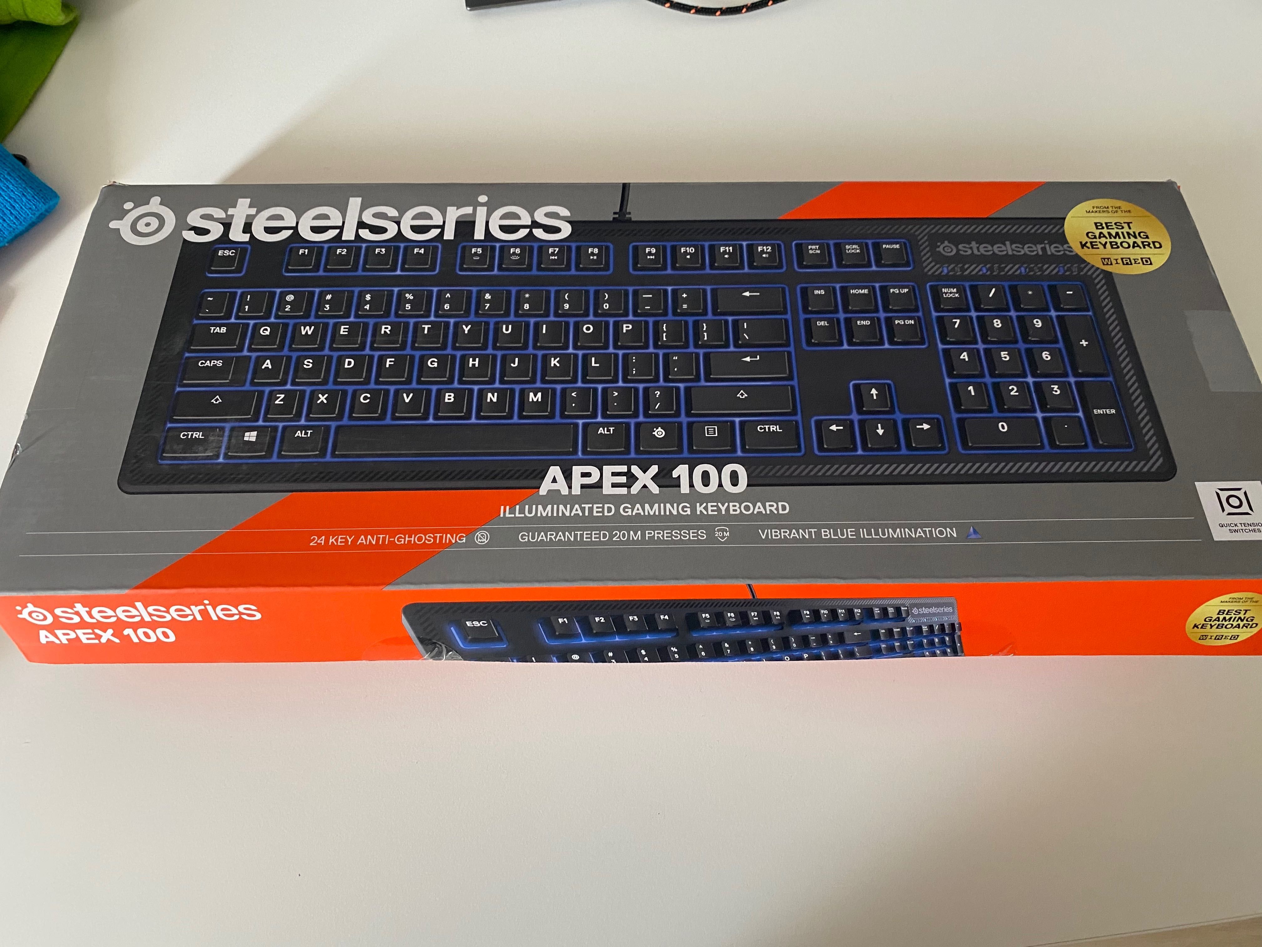 Tastatura gaming taste luminate Steelseries APEX 100 - este noua