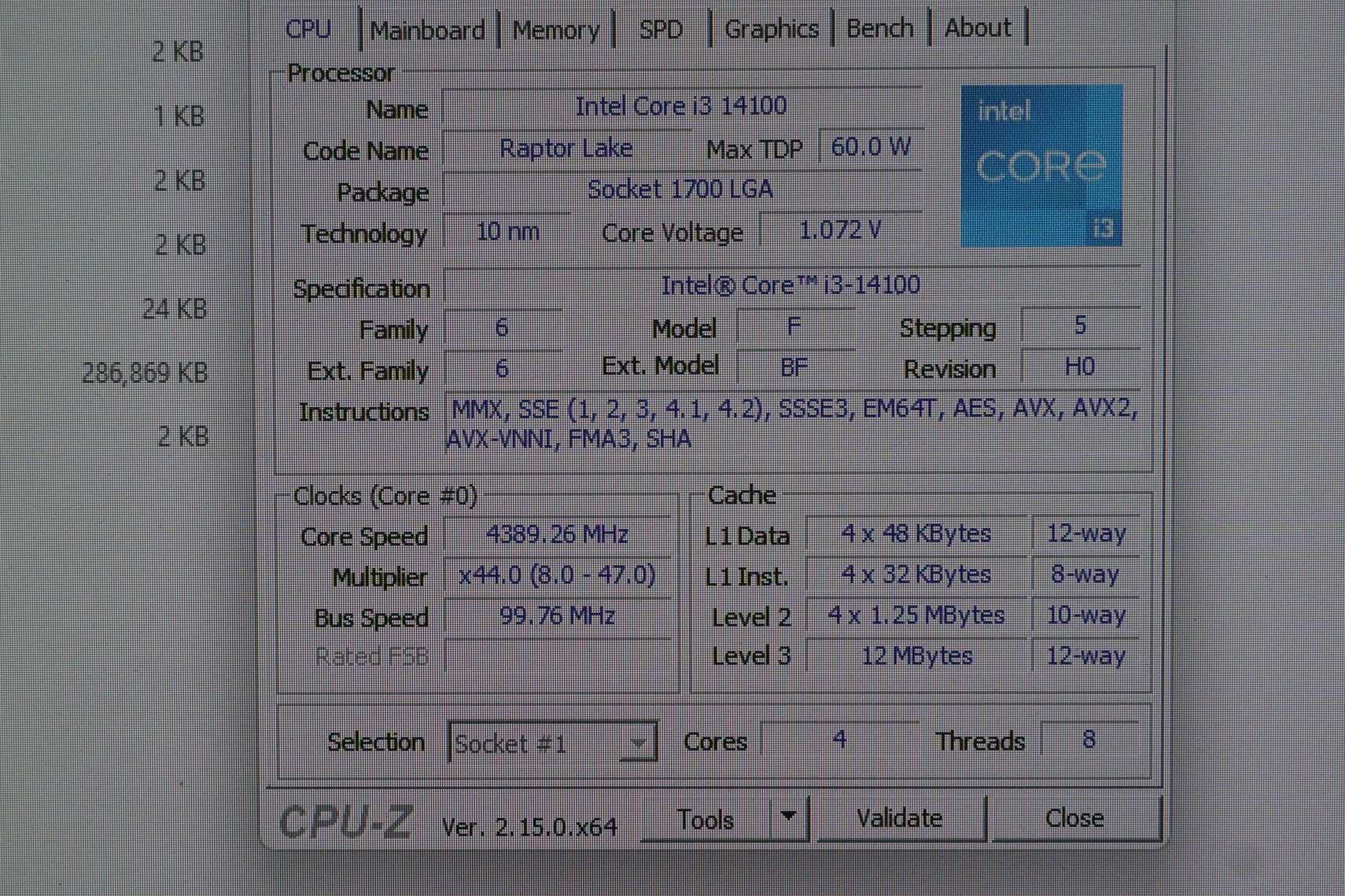 CPU i3 14100 - 4 core / LGA 1700 / integrated graphics / 60w / вкл ДДС
