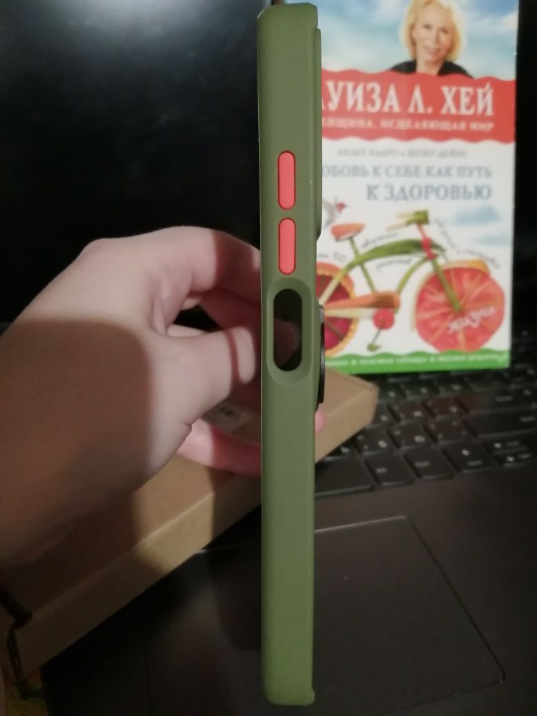 Чехол для Xiaomi Note 12 S с кольцом цвета хаки