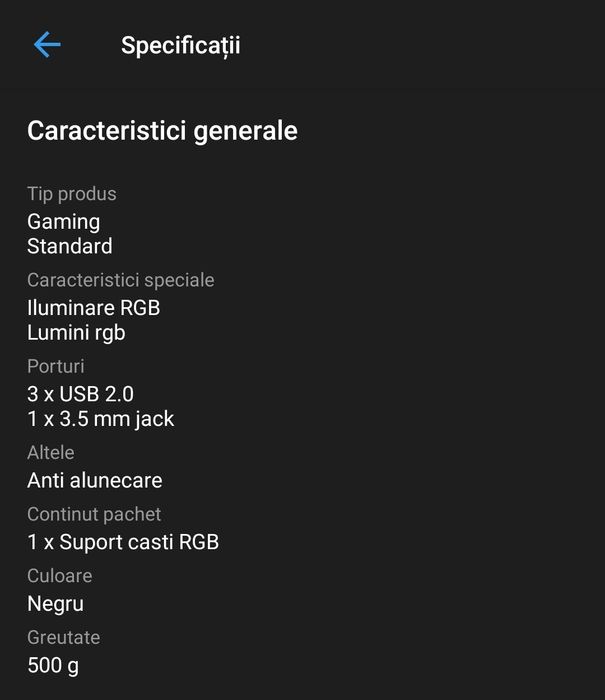 Onikuma ST-2 NOU/Sigilat Suport Casti RGB cu 3 intrari USB si RCA