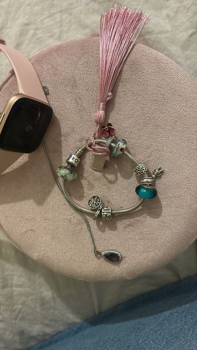 Bratara Pandora cu charm uri originală cu certificat,cutie, mărimea 18