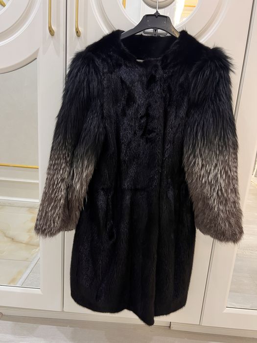 Шуба норковая, чернобурка