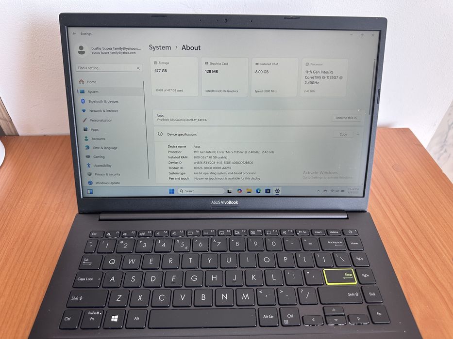 Laptop ultra portabil Asus VivoBook 14 K413 intel core i-5 1135G7