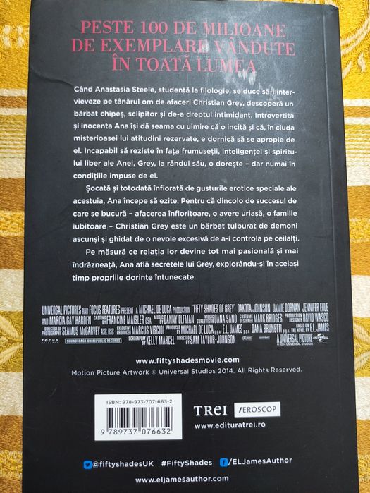 Cartea 50 de umbre ale lui Grey