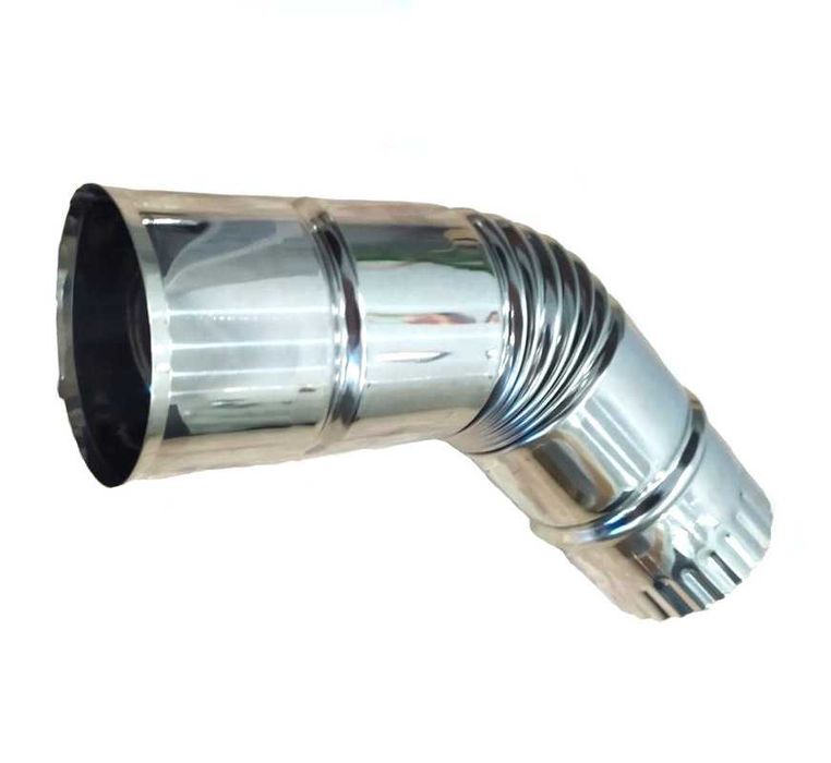 Отвод дымохода 90 град., Диаметр: 200 мм, Стенка: 0.5 мм, AISI 430