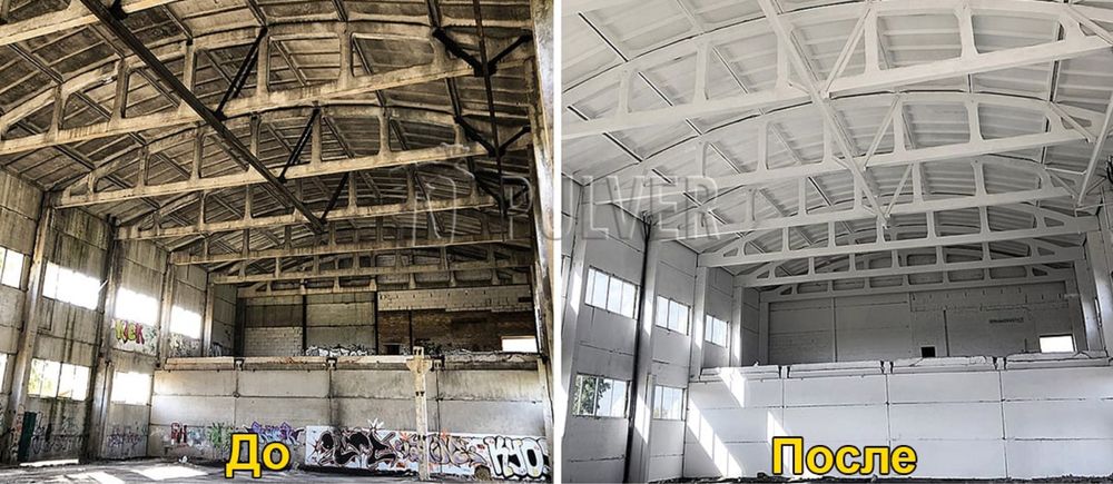 Безвоздушная покраска комерческих помещений