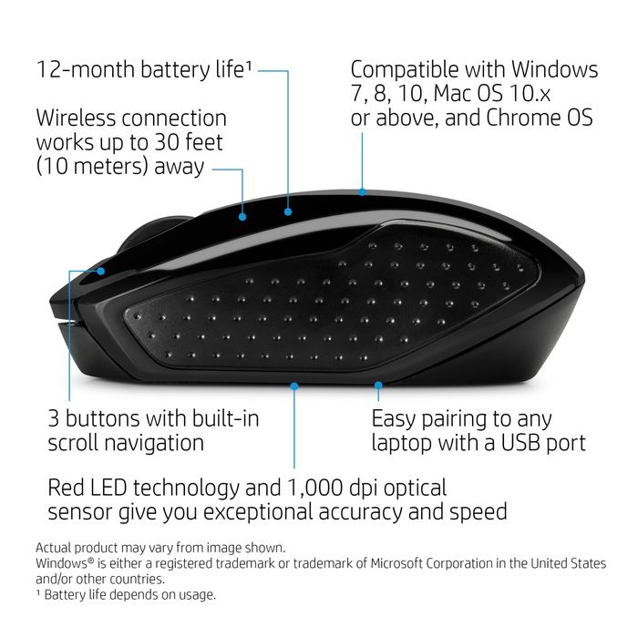 Mouse wireless HP USB baterii incluse Nou Sigilat+tastatura monitor pc